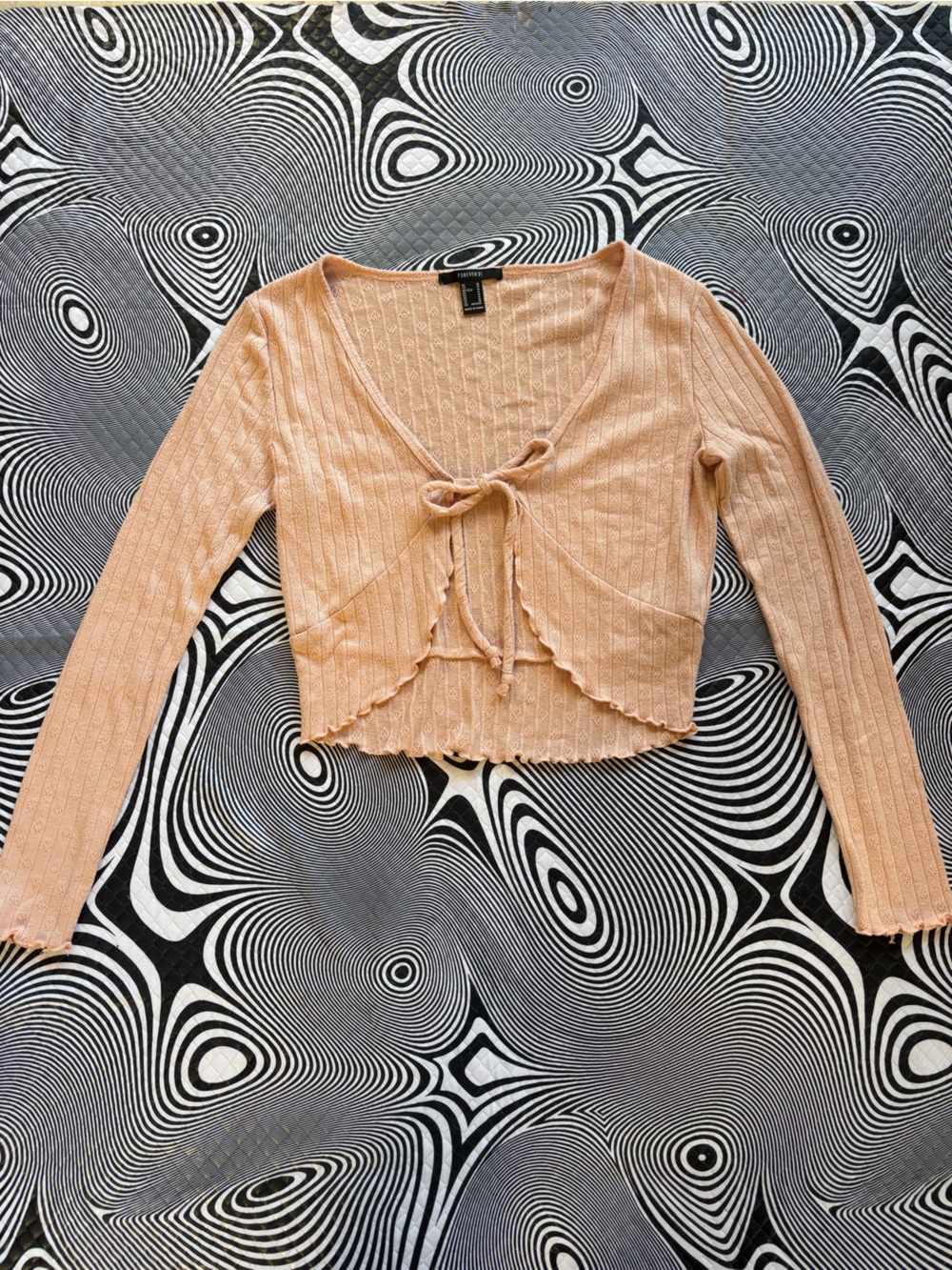 Cottagecore Coquette Ribbed Knit Long Sleeve Forever 21